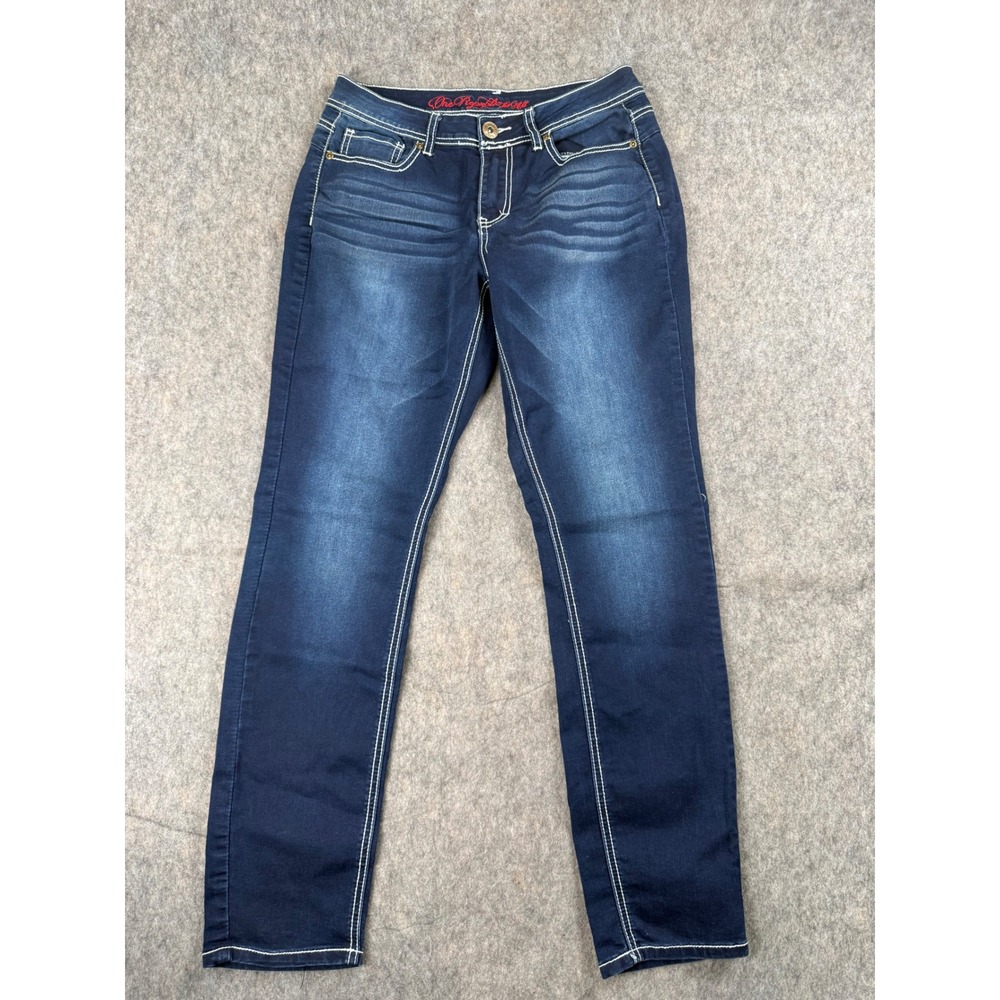 One Republic for All‎ Clothing Womens Size 8 Contrast Stitch Skinny Jeans Denim